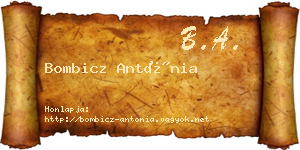 Bombicz Antónia névjegykártya